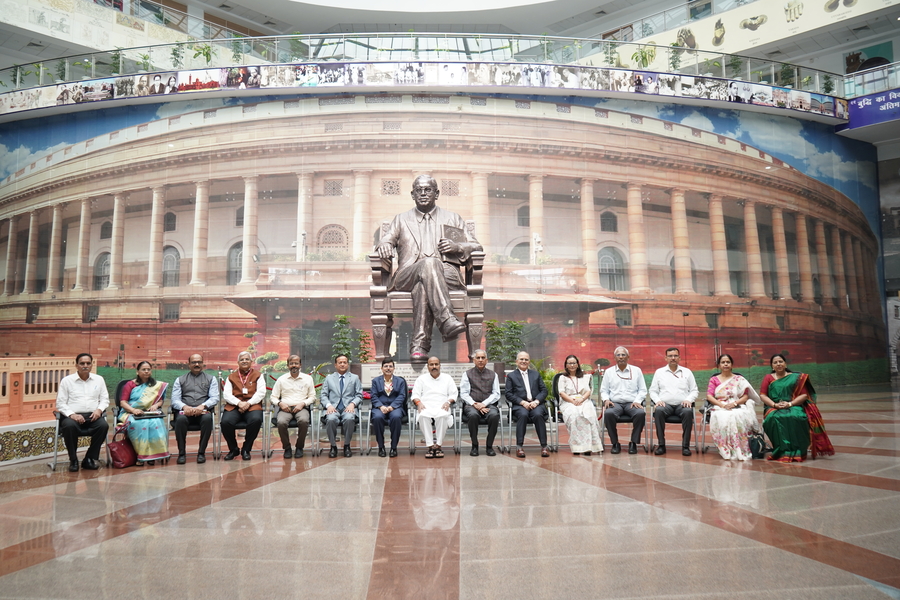 MoU Signing Ceremony for Establishment of three Dr. Ambedkar Chair in august presence of Dr. Virendra Kumar, HMSJE & Chairman, Dr. Ambedkar Foundation on 15/10/2025.